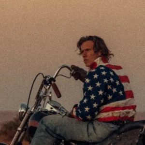 Cherry Los Angeles Motorcycle American Flag Jacket