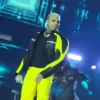Chris Brown R&B Tour 2026 Black and Yellow Leather Jacket
