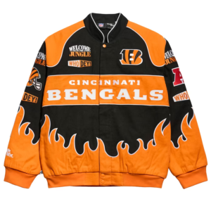 Cincinnati Bengals Chalk Line Black Premium Racing Jacket