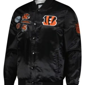 Cincinnati Bengals Starter Black Satin Jacket