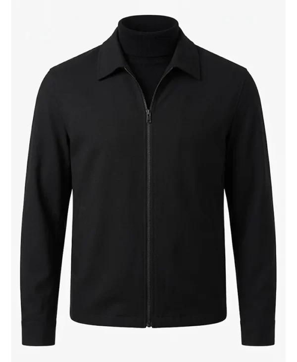 Classic Black Zip-Up Jacket