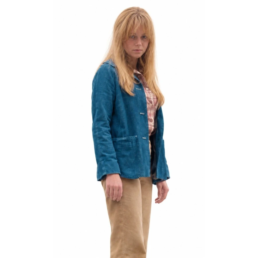 Crystal Lake 2026 Linda Cardellini Blue Denim Jacket