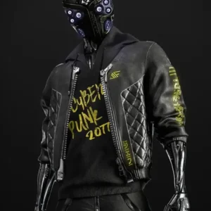 Cyberpunk 2077 Cyborg Bomber Leather Jacket