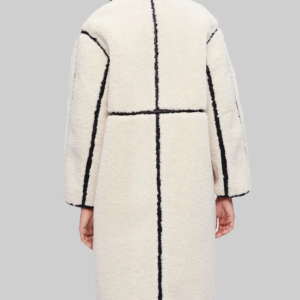 Dark Matter Tiff Abreu White Shearling Coat For Sale