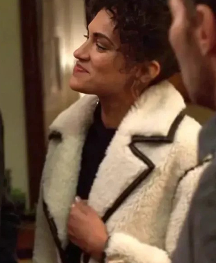 Dark Matter Tiff Abreu White Shearling Coat