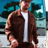 David Pastrnak NY Fashion Week Brown Jacket