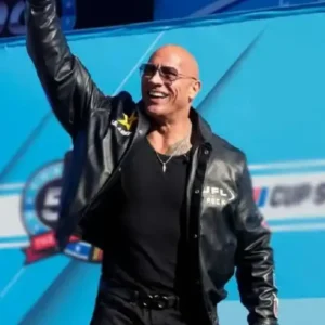 Daytona 500 Black Leather Jacket