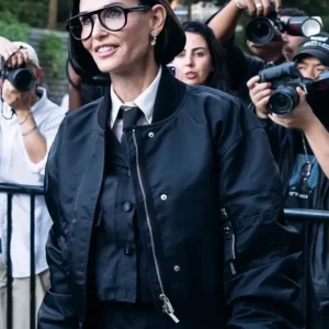 Demi Moore NY Fashion Week 2026 Black Jacket