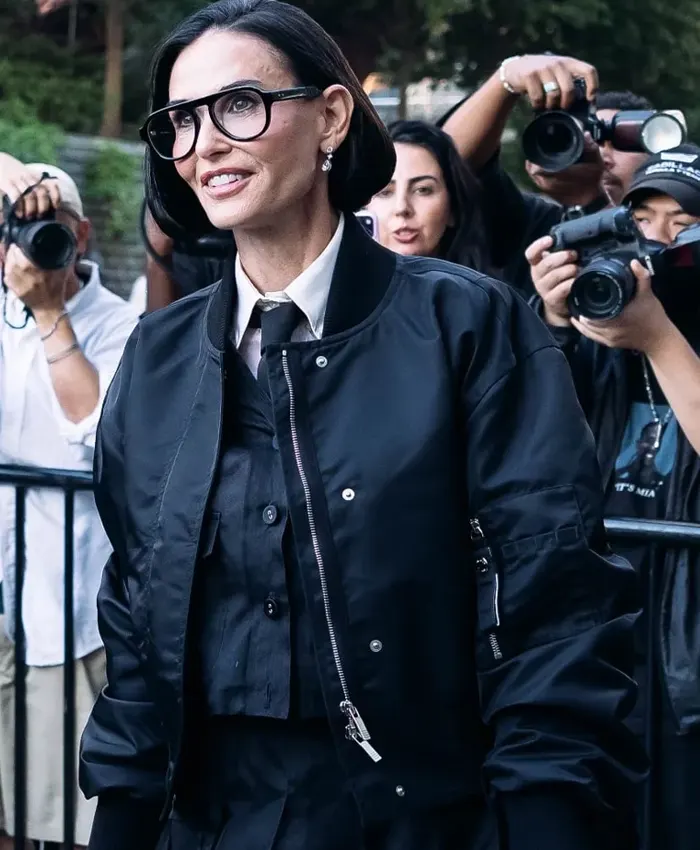Demi Moore NY Fashion Week 2026 Black Jacket