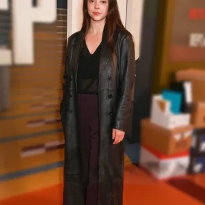Dept. Q S01 Bobby Rainsbury Black Leather Coat