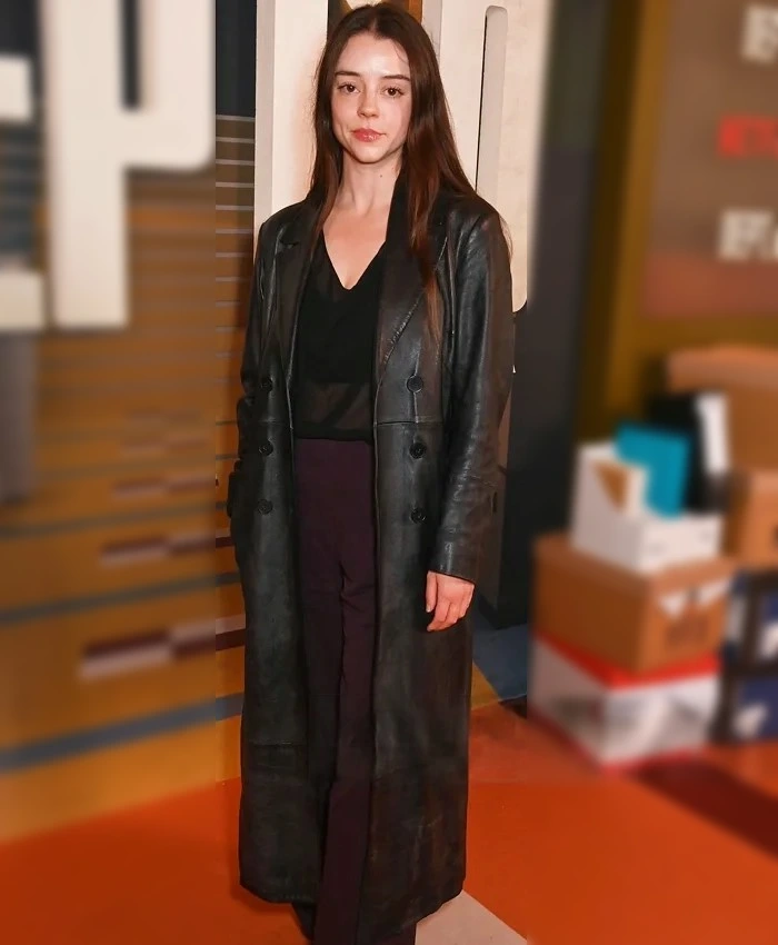 Dept. Q S01 Bobby Rainsbury Black Leather Coat