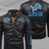 Detroit Lions Black Leather Jacket