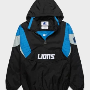Detroit Lions Starter Blackout Breakaway Jacket