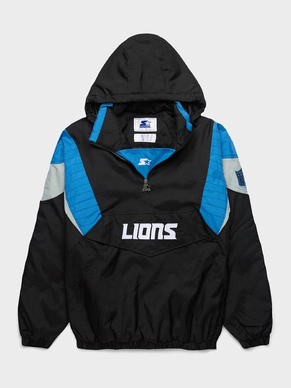 Detroit Lions Starter Blackout Breakaway Jacket