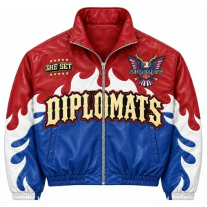 Diplomats Leather Track Jacket