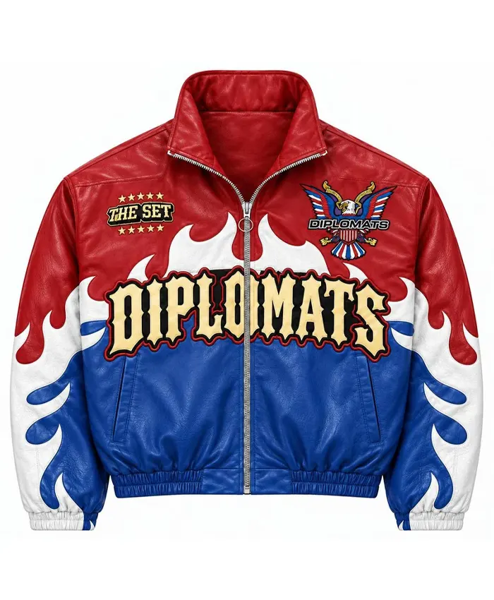 Diplomats Leather Track Jacket