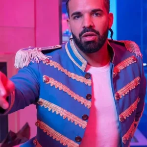 Drake X FOMO Cheetah Print Blue Jacket