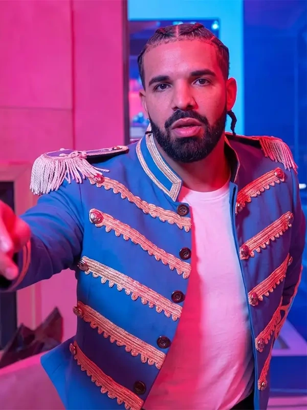 Drake X FOMO Cheetah Print Blue Jacket
