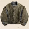 Duo Fabric Faux Layered Belt Buckle Jacket