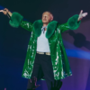 Ed Sheeran’s Tour Macklemore Green Coat