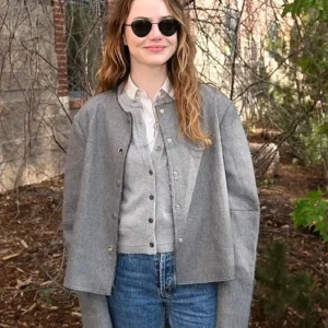 Emma Stone Telluride Film Festival 2026 Wool Jacket