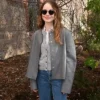Emma Stone Telluride Film Festival Grey Jacket