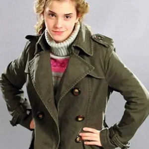 Emma Watson Green Trench Coat