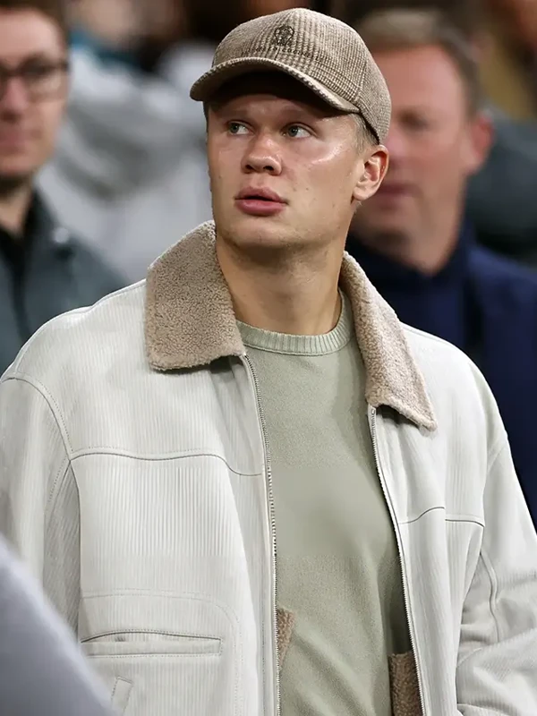 Erling Haaland City vs Norwich Corduroy Shearling Collar Jacket