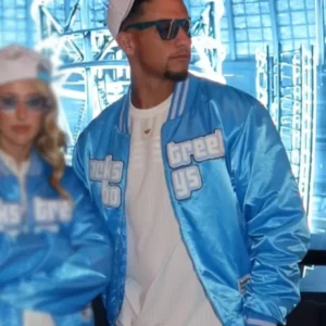Football Inspired Blue Jacket