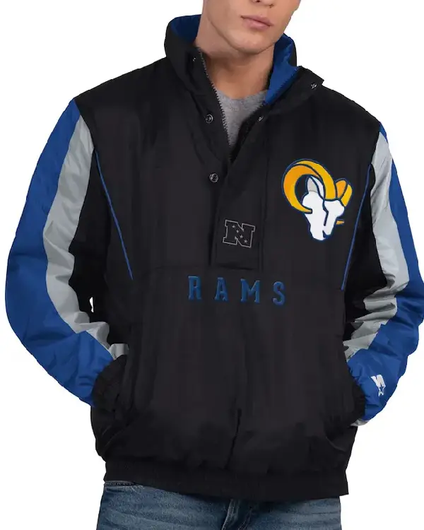 Football Inspired Pullover Jacket
