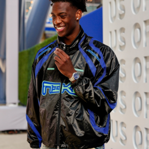 Get AJ Dybantsa US Open Black Shiny Track Jacket