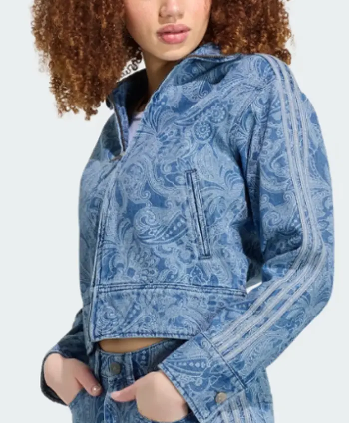 Get Adidas Liberty London Firebird Denim Jacket