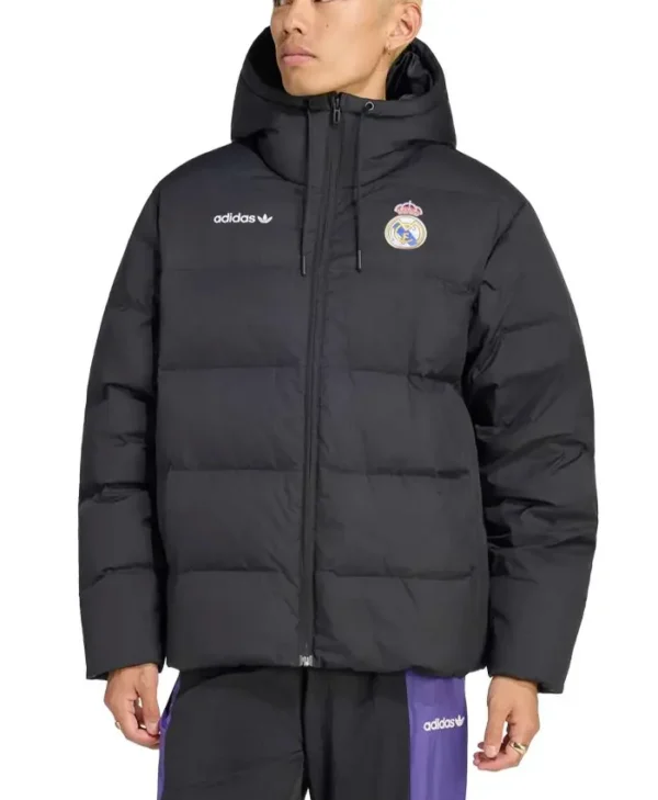 Get Adidas Real Madrid EQT Black Puffer Jacket