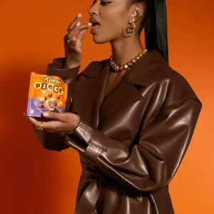 Get Angel Reese x REESE’S Brown Leather Jacket