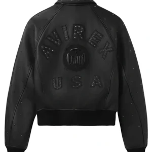 Get Avirex Cropped Studded Icon Jacket