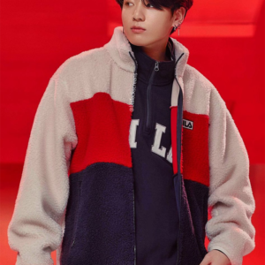 Get BTS Jungkook Fila Fleece Jacket