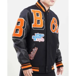 Get Baltimore Orioles Mashup Black Varsity Jacket