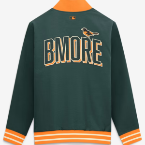 Get Baltimore Orioles Nike 2026 City Connect Green Bomber Jacket