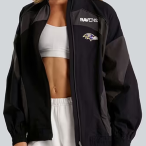 Get Baltimore Ravens lululemon Women’s Black Ventilated Oversized Track Jacket