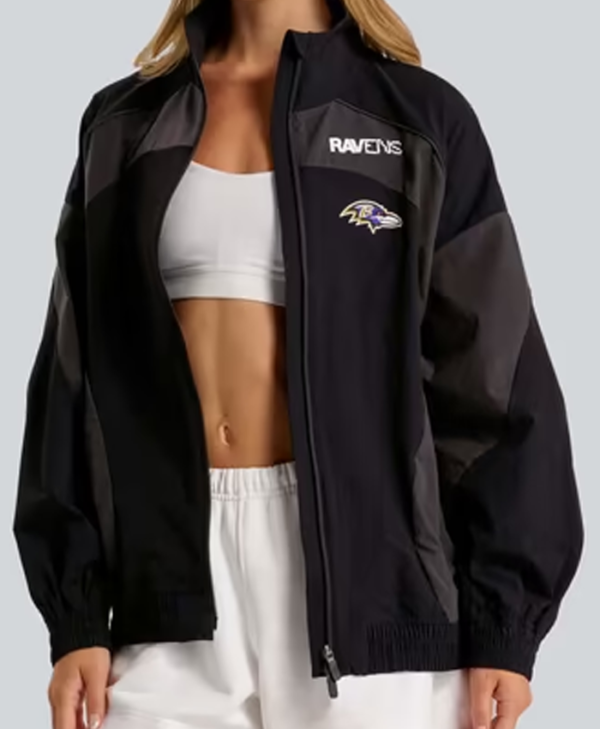 Get Baltimore Ravens lululemon Women’s Black Ventilated Oversized Track Jacket