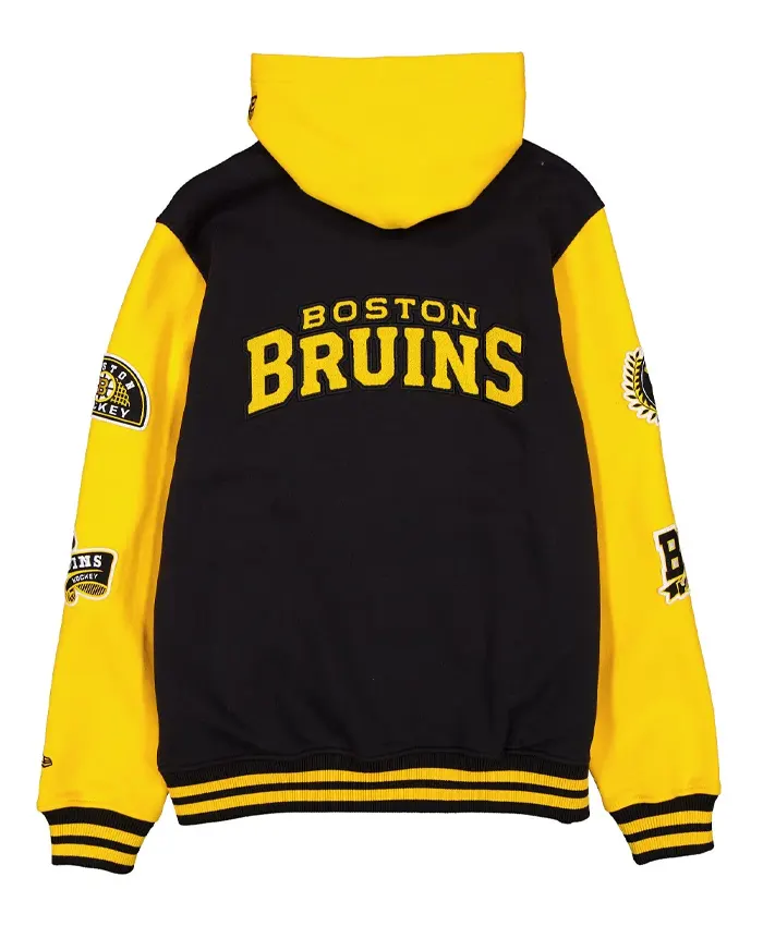 Get Boston Bruins Throwback Patch Letterman Jacket