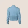 Get CHANEL 2002 CC LOGO BLUE BIKER JACKET