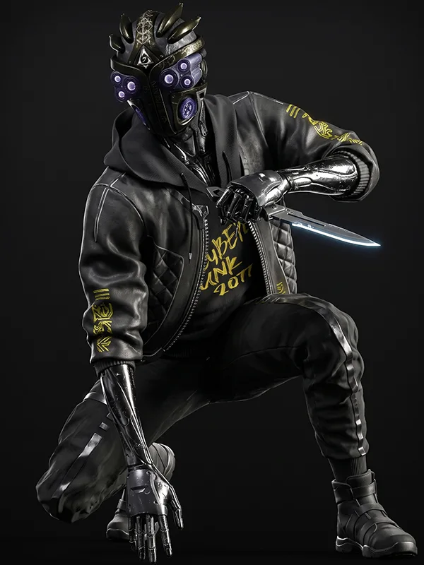 Get Cyberpunk 2077 Cyborg Bomber Leather Jacket