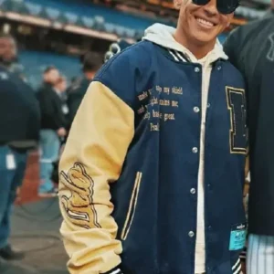 Get Daddy Yankee Blue Varsity Jacket