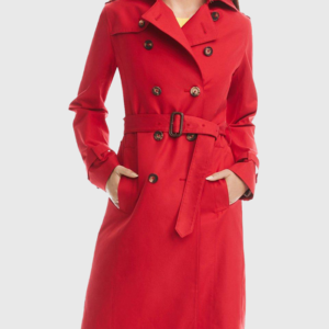 Get Dark Matter Alice Braga Double Breasted Red Trench Coat