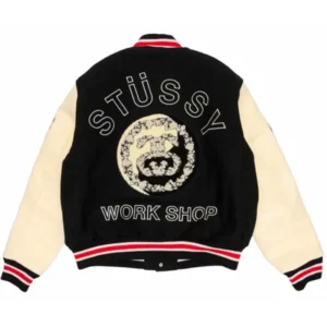 Get Denim Tears X Stüssy X Our Legacy Patch-Detail Varsity Jacket