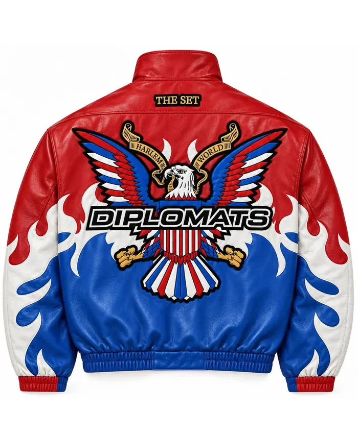 Get Diplomats Leather Track Jacket