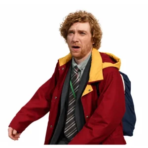 Get Domhnall Gleeson The Incomer 2026 Red Hooded Jacket