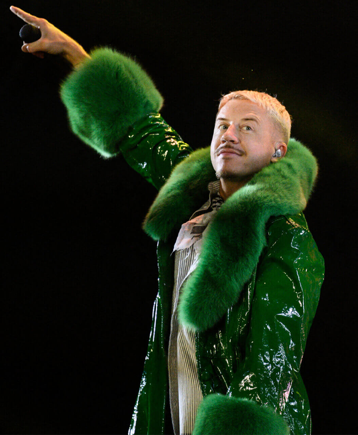 Get Ed Sheeran’s Tour Macklemore Green Coat
