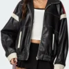 Get Edikted North Star Leather Bomber Jacket
